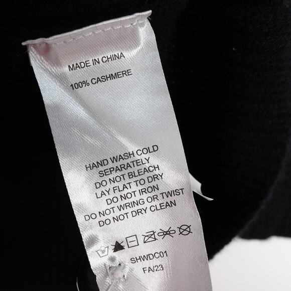 NWT Quince Black Mongolian Cashmere Oversized Boyfriend Cardigan Sweater XS 3222 - Picture 7 of 9